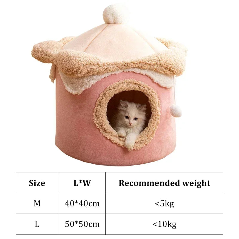 2023 Winter Cozy Pet House Dogs Soft Nest Kennel Sleeping Cave Cat Dog Puppy Warm Thickening Tents Bed Nest For Small Dogs Cats