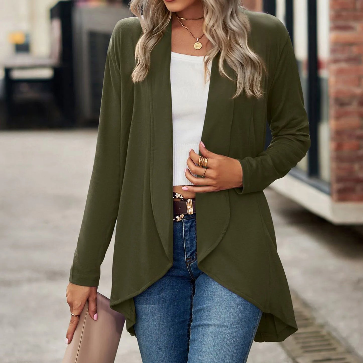 Plus Size Cardigan Women Lightweight Open Front Cardigan Long Sleeve Sweater Outwear With Pockets Long Cardigans For Women 2022