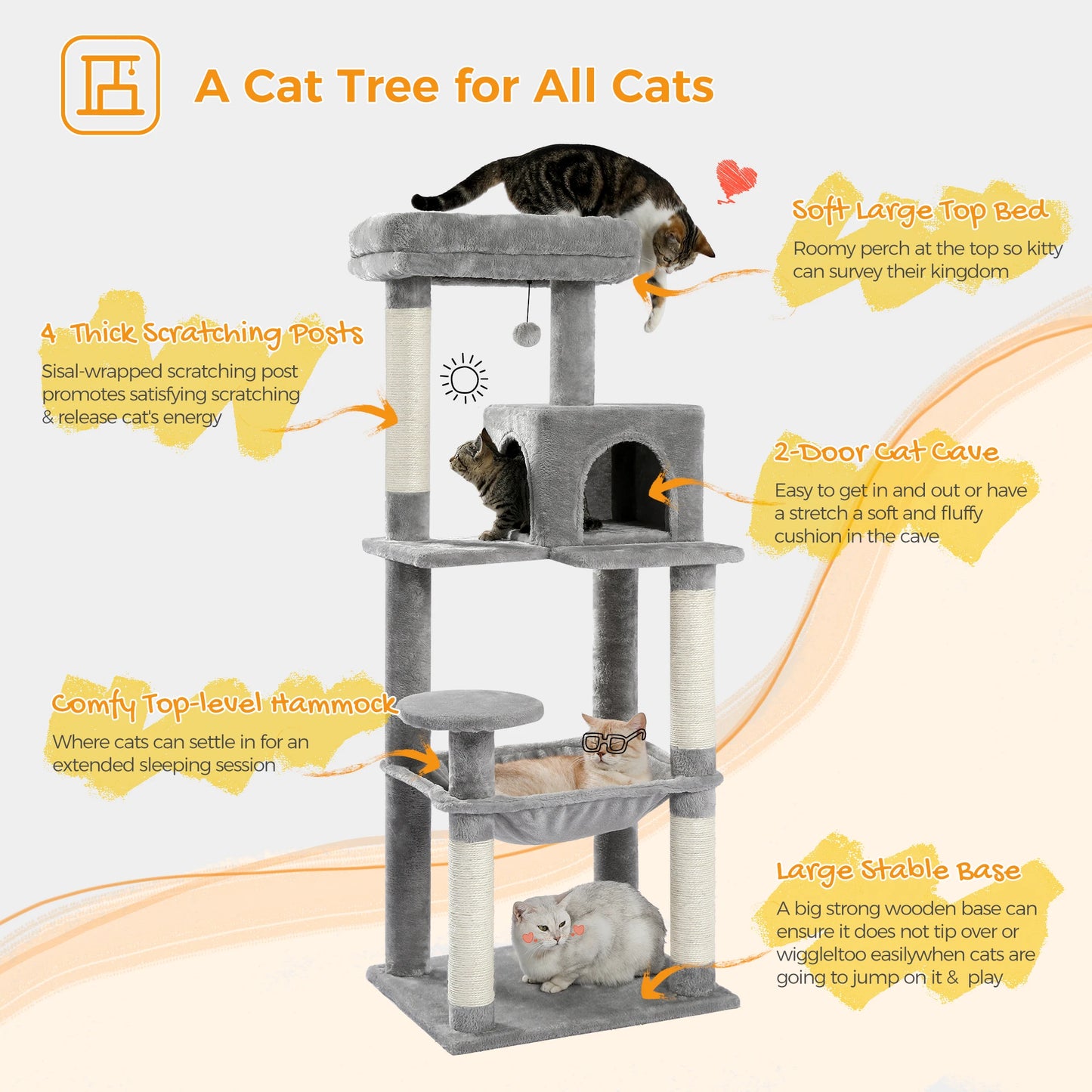 Free Shipping Multi-Level Cat Tree with Condo Cat Scrapers Cat Accessories gatos когтеточка для кошек игрушки для кошек когтеточ