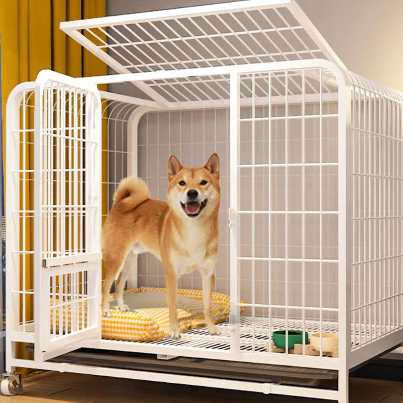 1PCS 78x54x70cm Assemblab portable iron tube plastic spraying rust prevention Kennel metal teddy dog cage