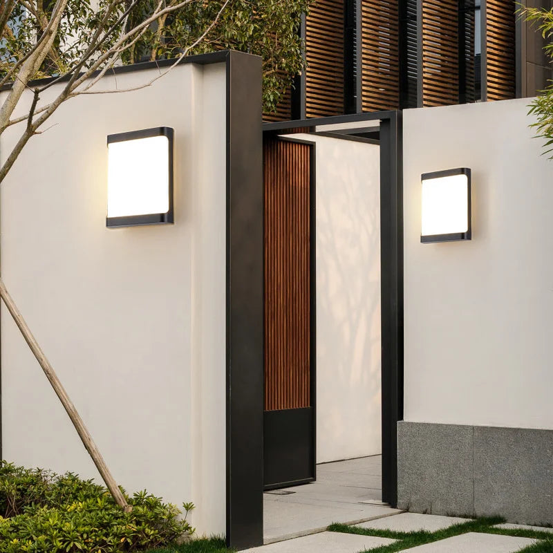 Outdoor Wall Lights LED Waterproof IP65 Modern Outside Garden Balcony Light Courtyard Exterior Wall Lamp Fixtures Sconce AC220V