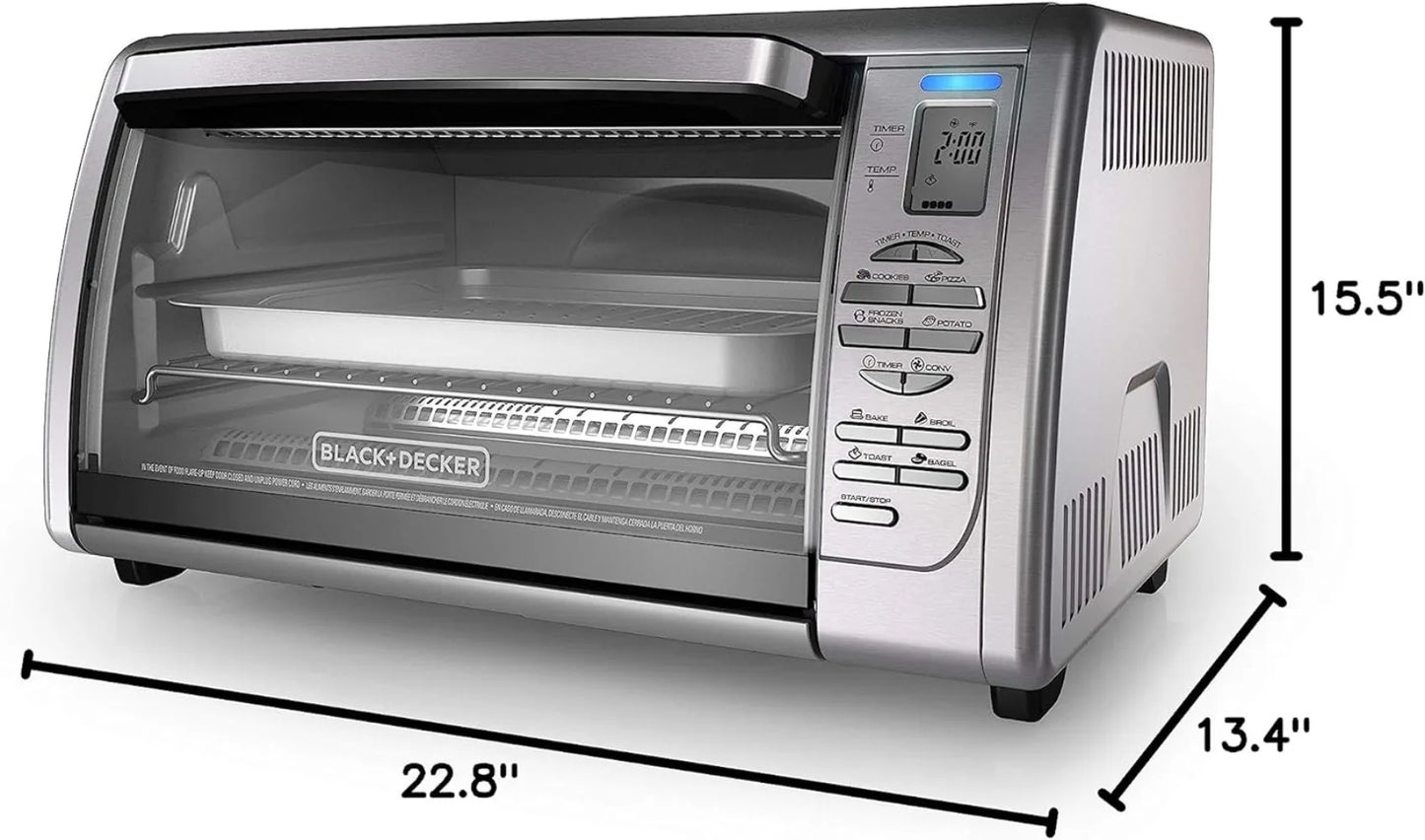 6-Slice Convection Toaster Oven, CTO6335S, 20% Faster Cooking, 120-Minute Timer, Extra-Deep Interior, 8 One-Touch Functions